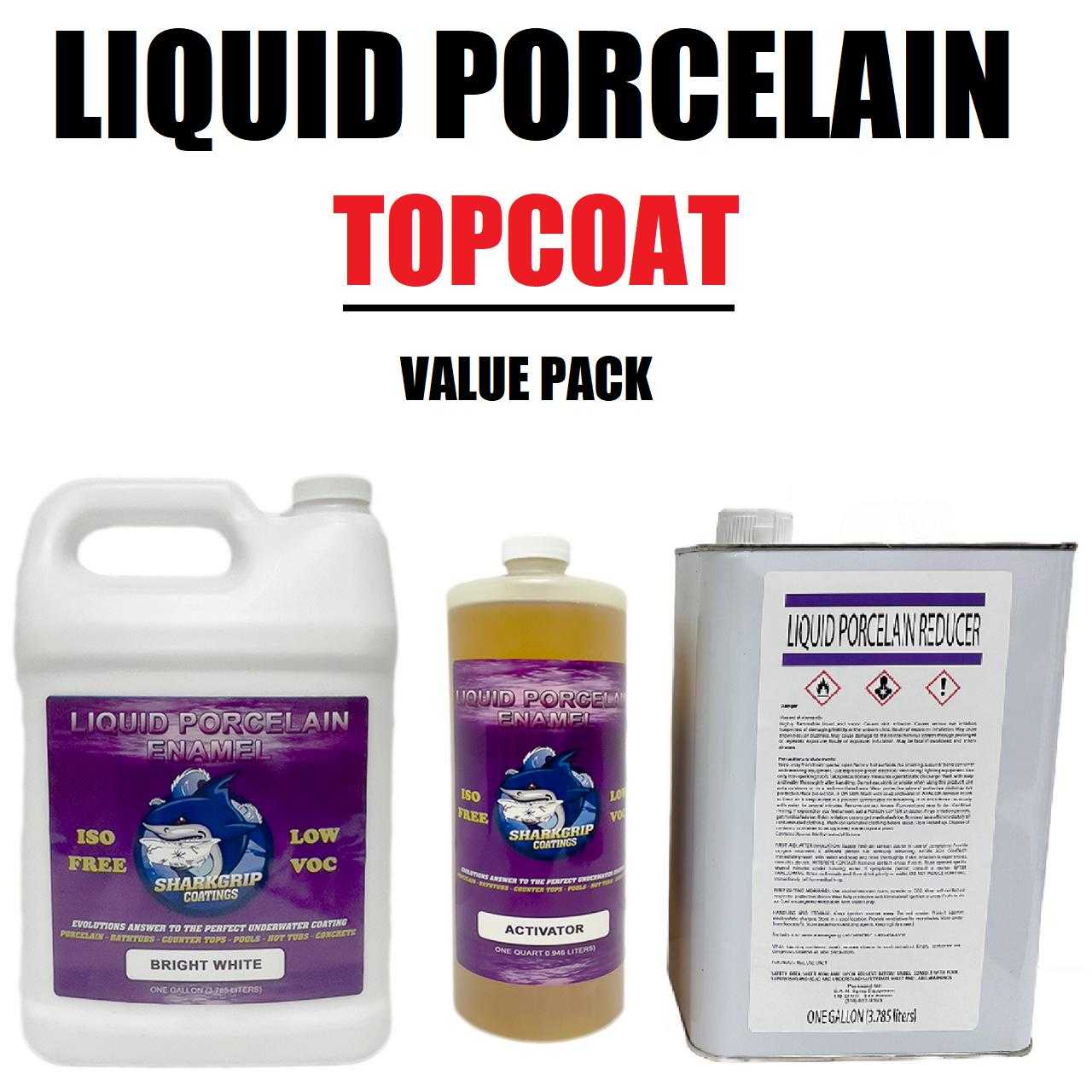 What is the mix ratio of Liquid Porcelain Enamel