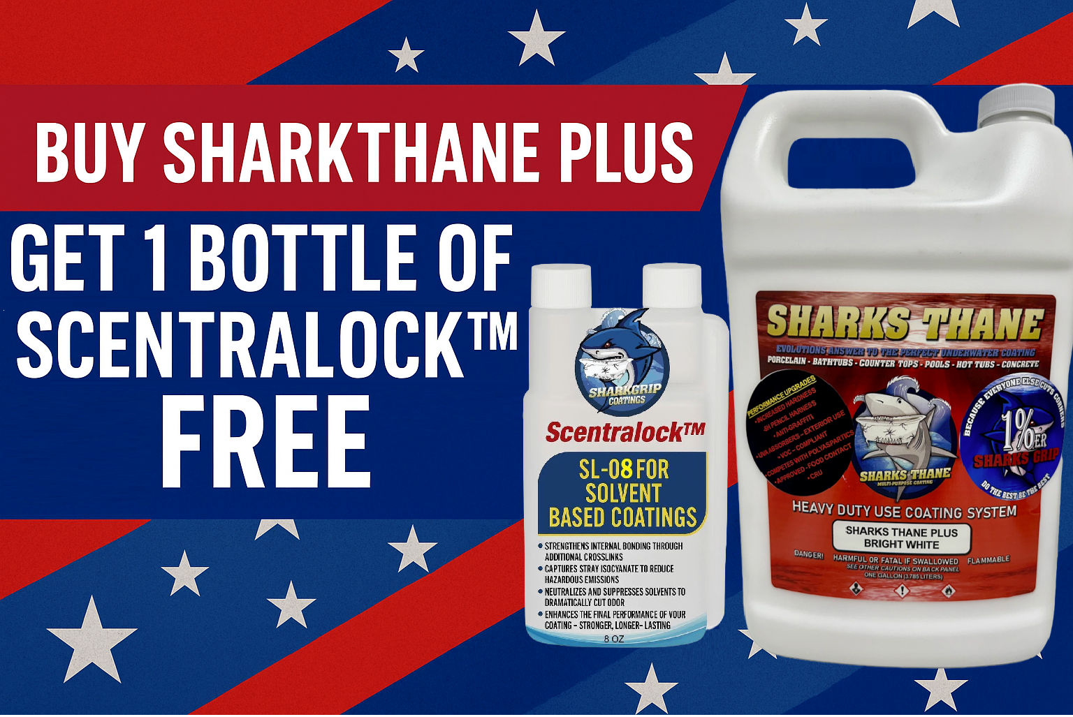 Sharkthane Plus (Every gallon ordered comes with a free ScenTralock™ for a limited time) Questions & Answers